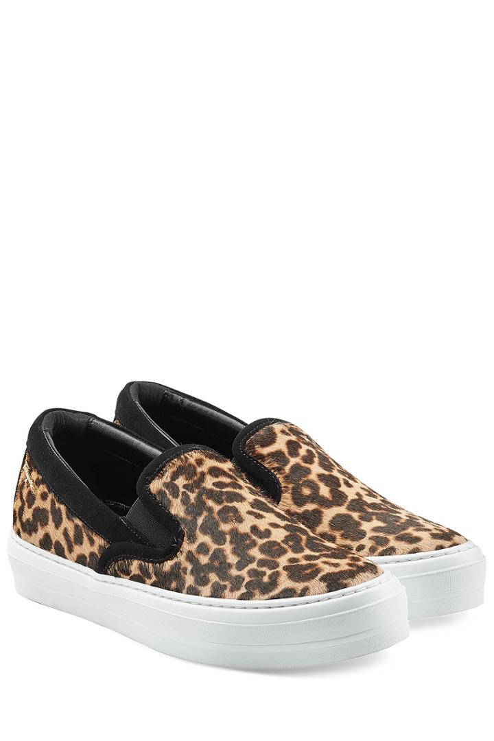 Salvatore Ferragamo Salvatore Ferragamo Leopard Printed Slip-on Sneakers - Animal Prints