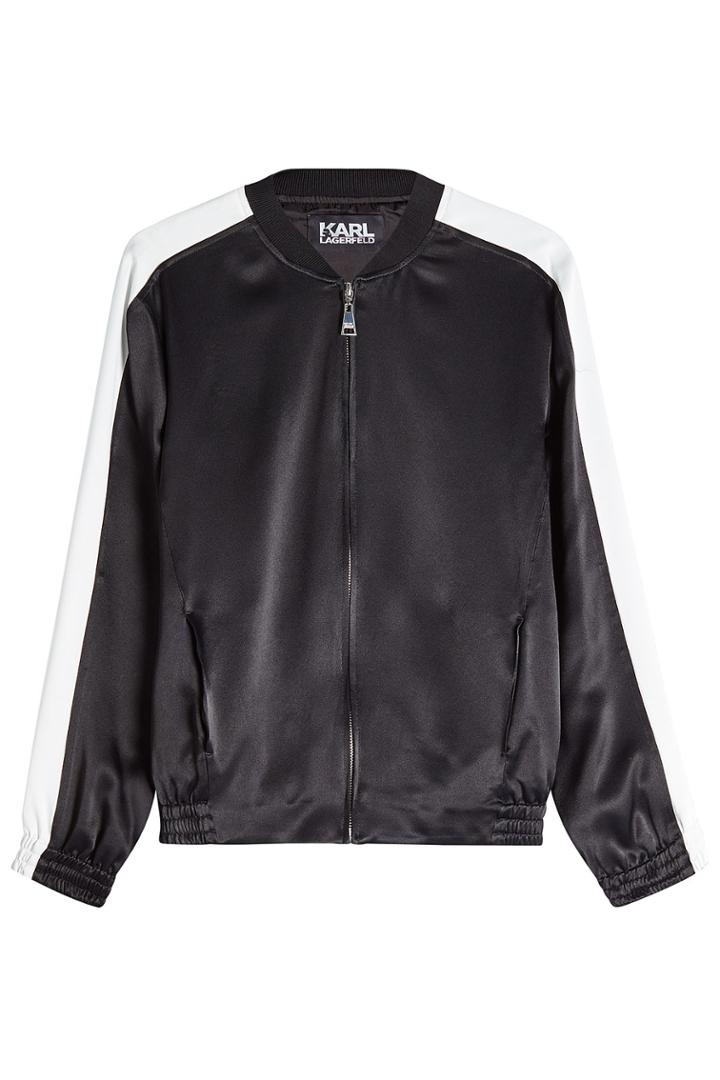 Karl Lagerfeld Karl Lagerfeld Satin Jacket - Multicolor
