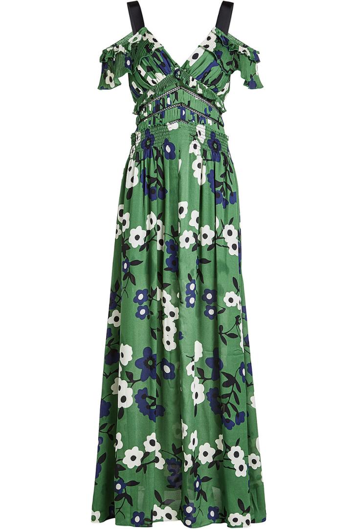 Self-portrait Self-portrait Floral Print Off-the-shoulder Dress
