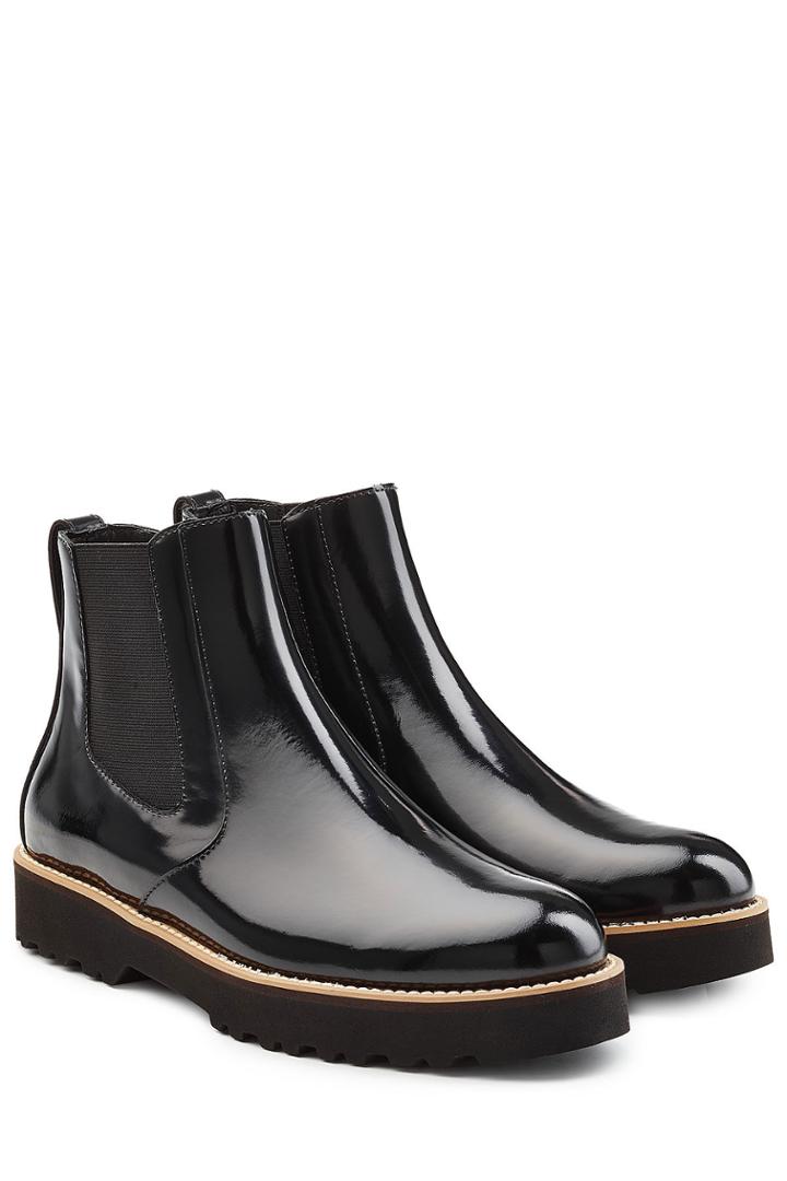 Hogan Hogan Patent Leather Chelsea Boots
