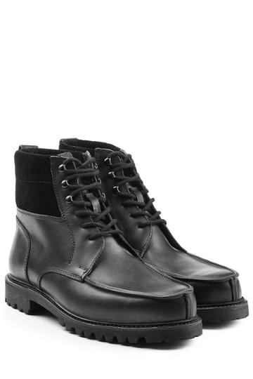 Ludwig Reiter Ludwig Reiter Leather And Suede Ankle Boots - Black