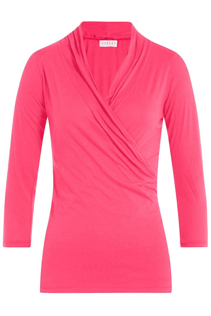 Velvet Velvet Draped Top - Red