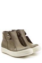 Rick Owens Rick Owens Leather Island Dunk Sneakers
