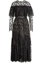 Elie Saab Elie Saab Lace Dress With Leather Belt