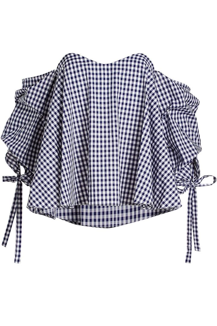 Caroline Constas Caroline Constas Printed Off-shoulder Cotton Blouse