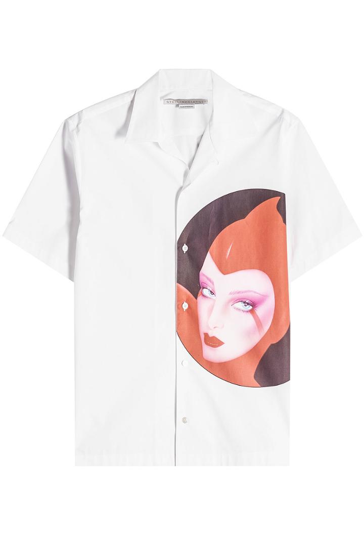 Stella Mccartney Stella Mccartney Printed Cotton Short-sleeve Shirt