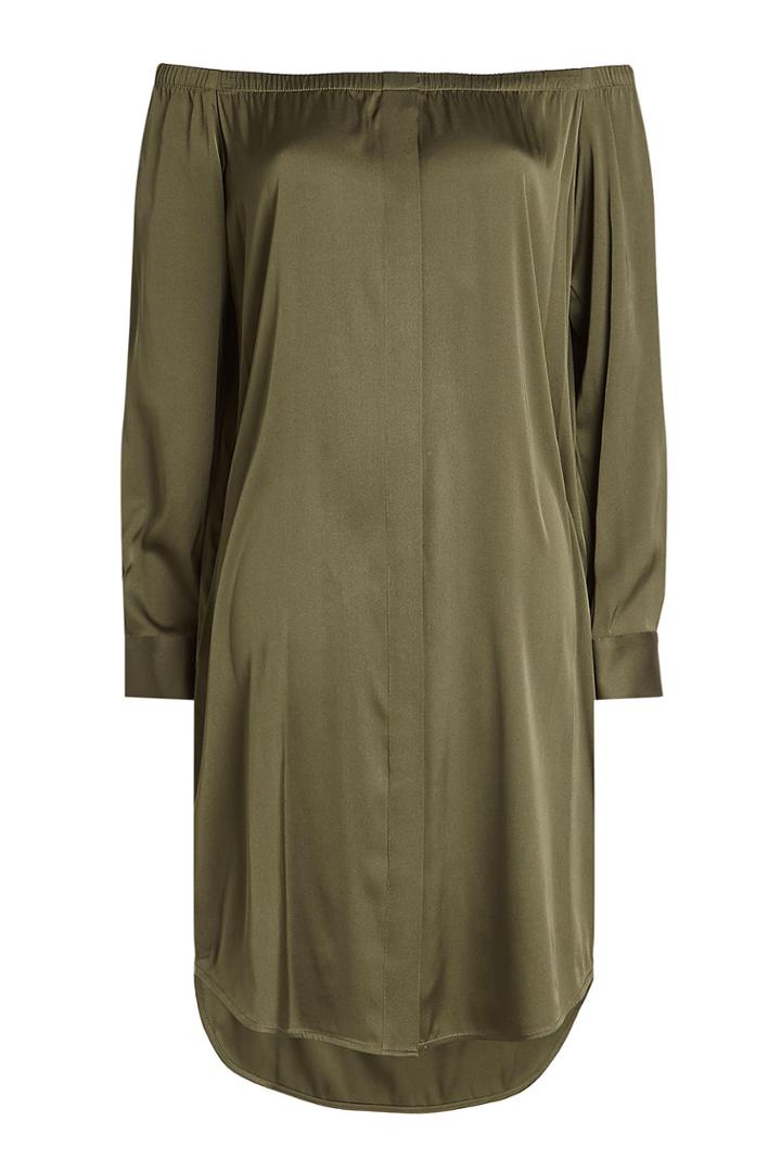 Dkny Dkny Silk Dress With Bardot Neckline