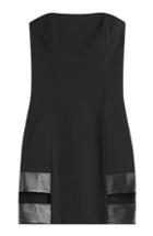 Anthony Vaccarello Mini Dress With Leather And Cut-out Detail