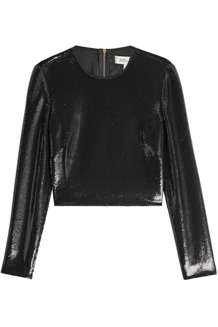 Diane Von Furstenberg Diane Von Furstenberg Sequined Crop Top