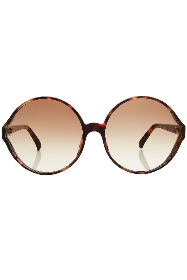 Linda Farrow Linda Farrow Oversize Tortoiseshell Print Sunglasses
