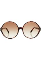 Linda Farrow Linda Farrow Oversize Tortoiseshell Print Sunglasses