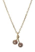 Marc Jacobs Marc Jacobs Embellished Sterling Silver Cherry Chain Necklace