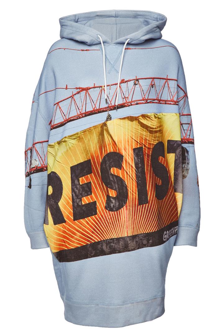 R13 R13 Resist Grunge Printed Cotton Hoody