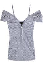 Theory Theory Hartman Striped Cotton Top