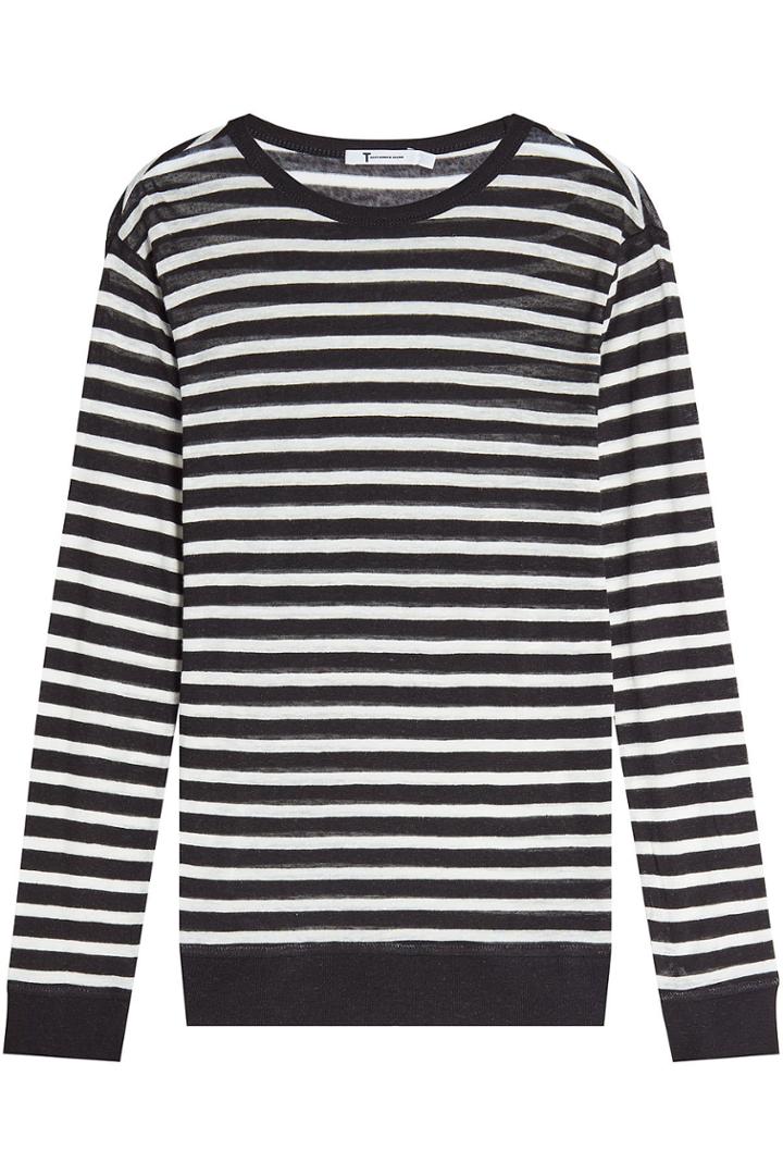 T By Alexander Wang T By Alexander Wang Striped Top With Linen