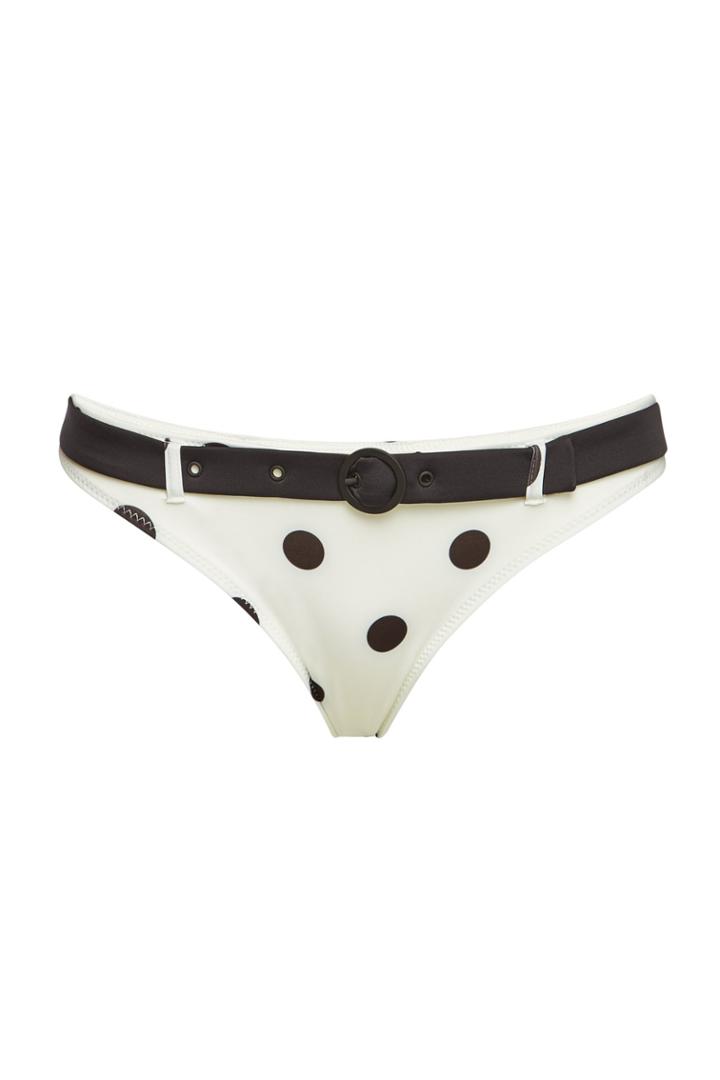 Solid & Striped Solid & Striped The Rachel Polka Dot Bikini Bottoms With Belt