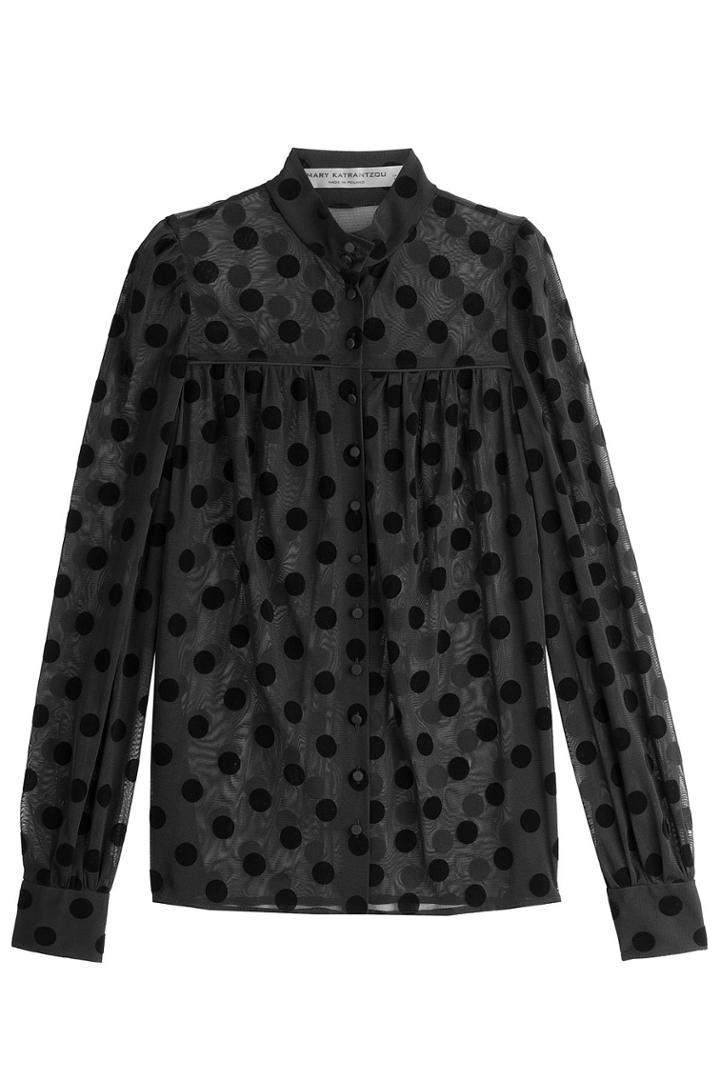 Mary Katrantzou Mary Katrantzou Sheer Polka Dot Blouse