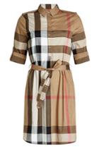 Burberry London Burberry London Printed Cotton Shirt Dress - Brown