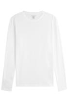 Majestic Majestic Long Sleeved Cotton Top - White