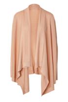 Donna Karan New York Donna Karan New York Cashmere-blend Draped Front Cardigan - Rose