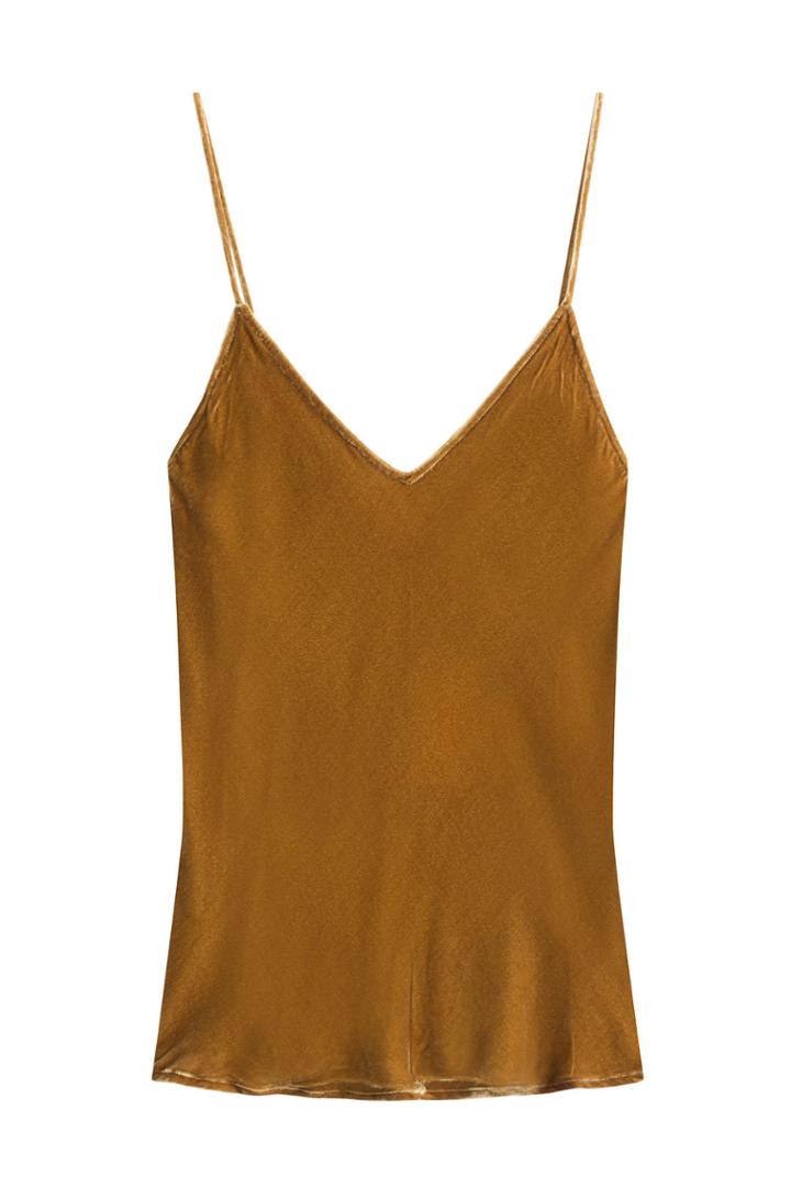 Mes Demoiselles Mes Demoiselles Velvet Camisole - Beige