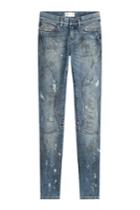 Faith Connexion Faith Connexion Cropped And Distressed Skinny Jeans - Blue