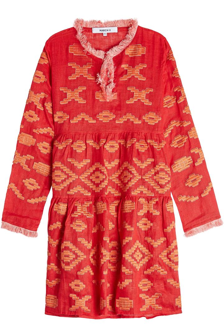 March11 March11 Serena Embroidered Linen Mini Dress