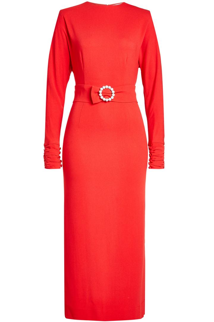 Alessandra Rich Alessandra Rich Midi Dress With Embellishment At Waist