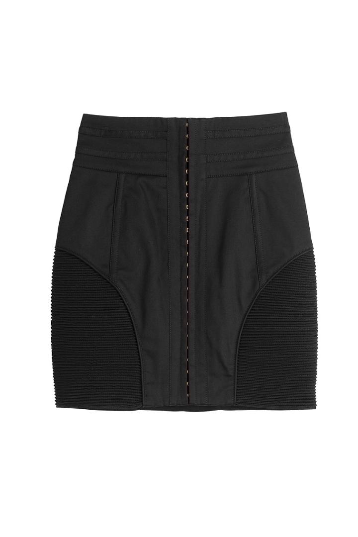 Balmain Balmain Cotton Mini Skirt - Black