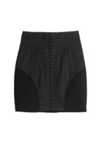 Balmain Balmain Cotton Mini Skirt - Black