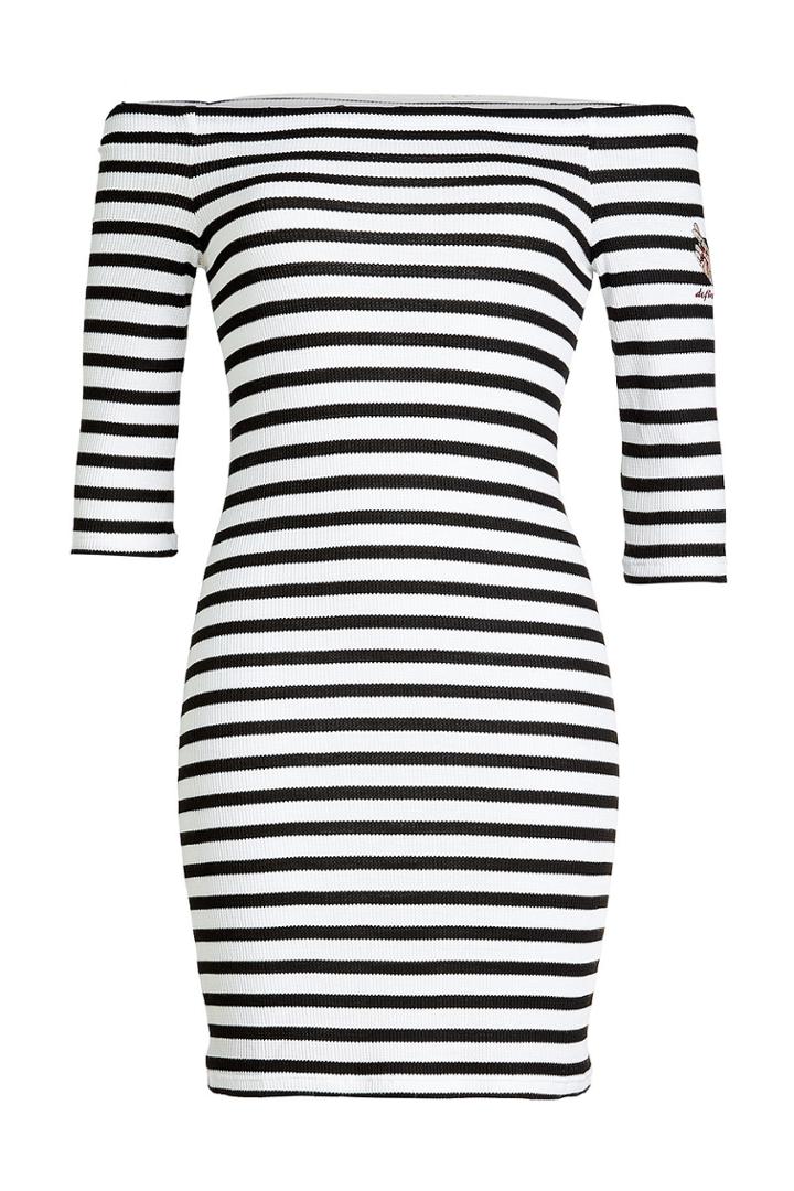 Zoe Karssen Zoe Karssen Striped Dress With Bardot Neckline