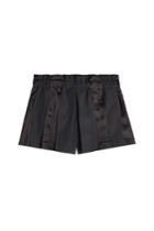Dkny Dkny Wool Shorts With Satin - Black