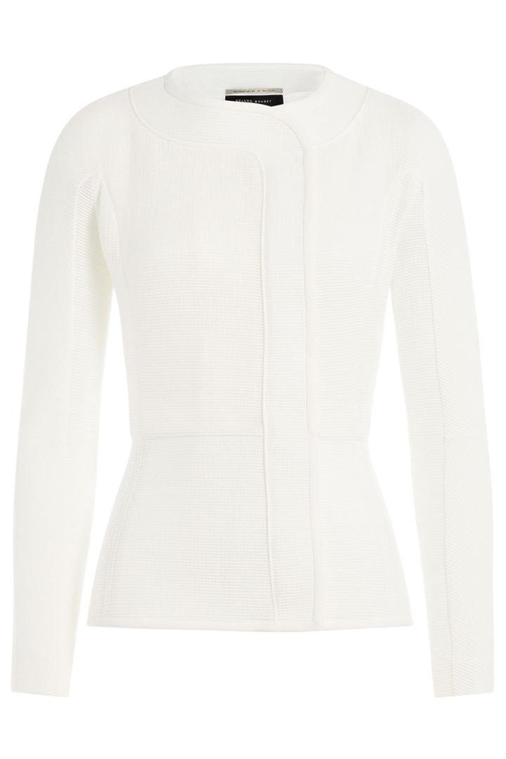 Roland Mouret Roland Mouret Textured Cotton Peplum Jacket