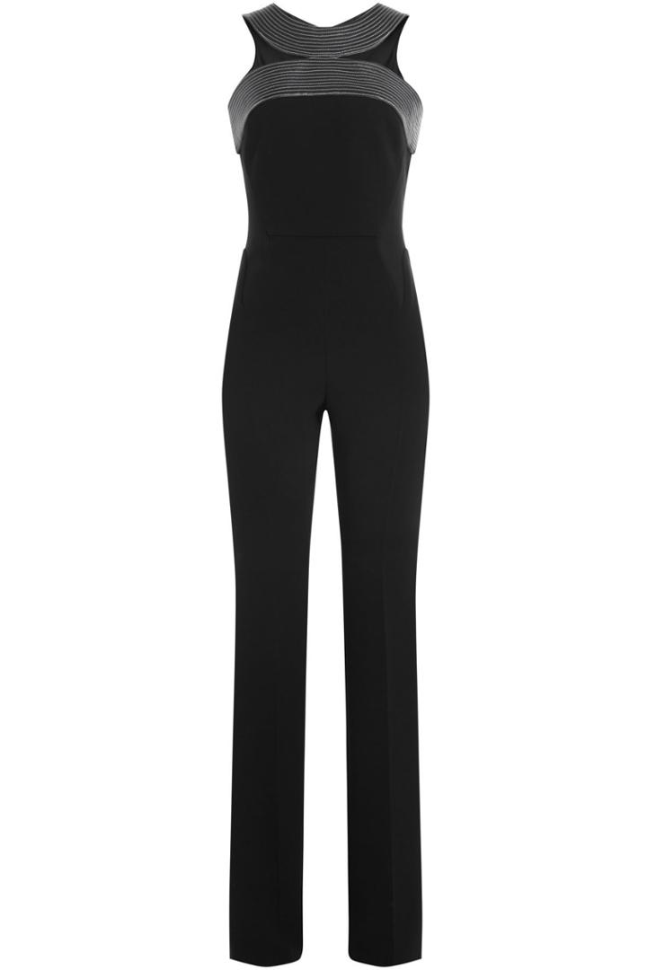 Mugler Mugler Jumpsuit With Leather Details