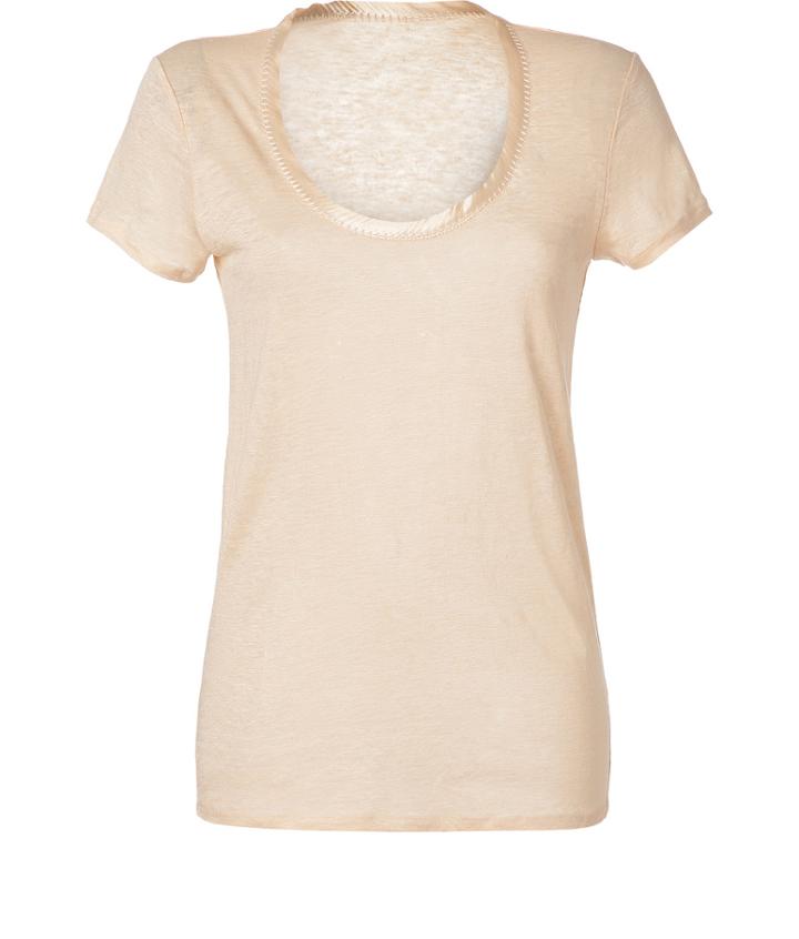 Vanessa Bruno Beige-rose Linen Top