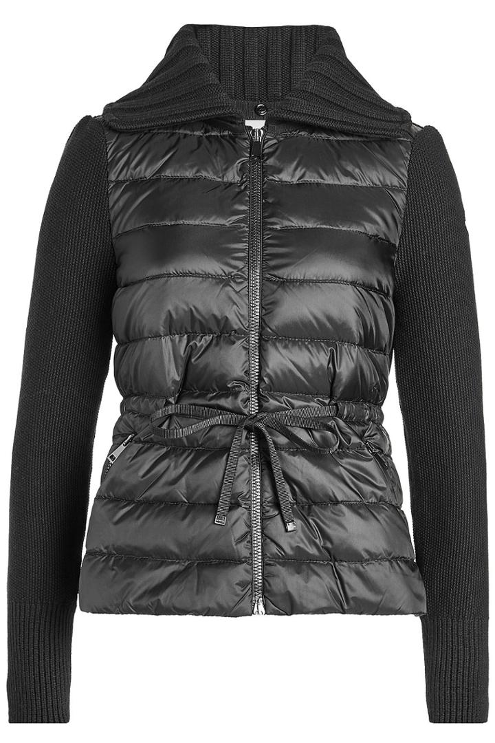 Moncler Moncler Jacket With Down-filled Body And Virgin Wool Sleeves