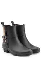 Burberry Burberry Matte Rubber Rain Boots With Check Panel