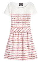 Boutique Moschino Boutique Moschino Dress With Bouclé Skirt - White