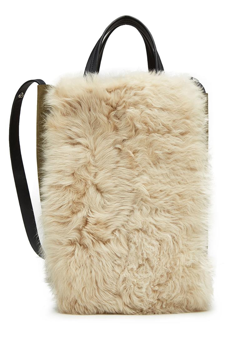 Rag & Bone Rag & Bone Convertible Suede Tote With Shearling