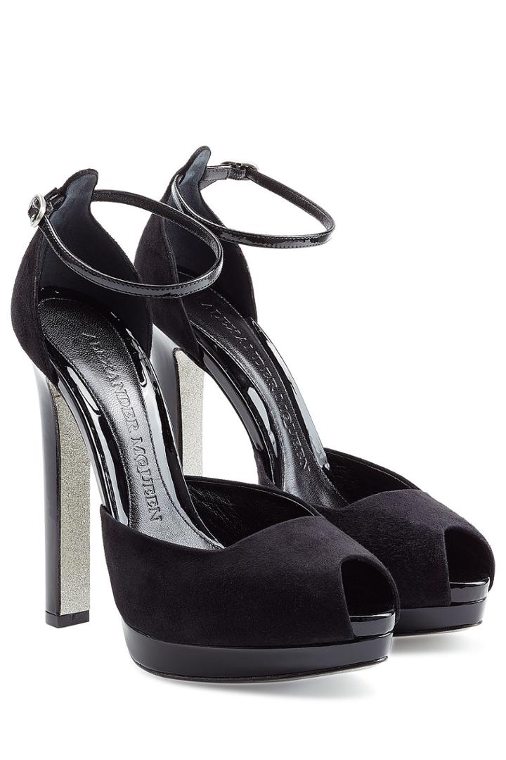 Alexander Mcqueen Alexander Mcqueen Suede Platform Sandals