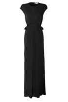 Michael Kors Michael Kors Jersey Gown With Peplum - Black