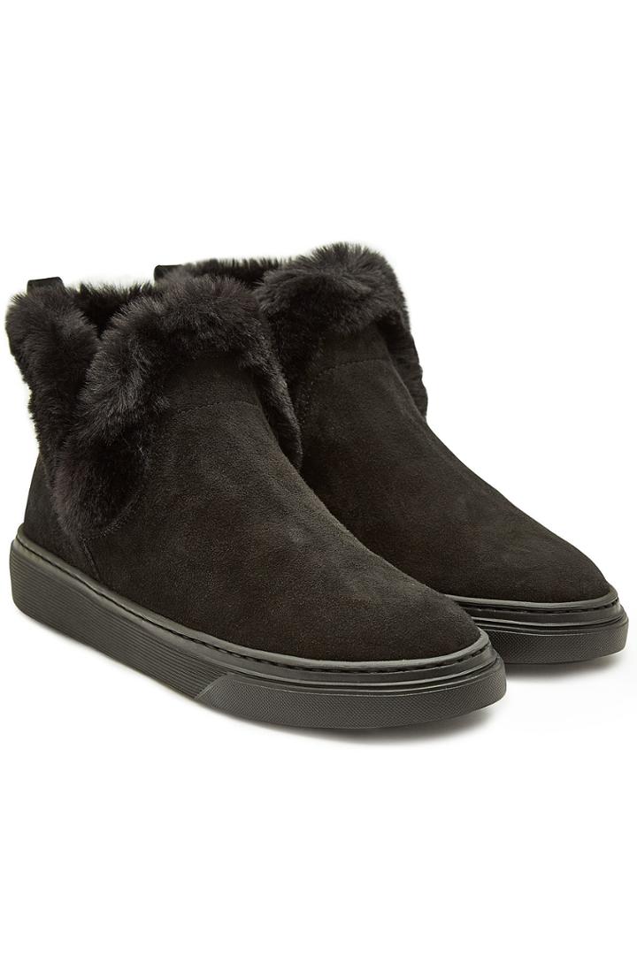 Hogan Hogan Leather Sneakers With Rabbit Fur
