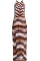 Kenzo Breton Stripe Silk Maxi Dress