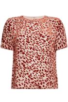 Rag & Bone Rag & Bone Gia Animal Print T-shirt With Silk