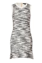 Derek Lam Derek Lam Cotton Blend Flared Dress In Black/white - Multicolored