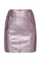 Karl X Kaia Gerber Karl X Kaia Gerber Karl X Kaia Gerber Metallic Leather Skirt