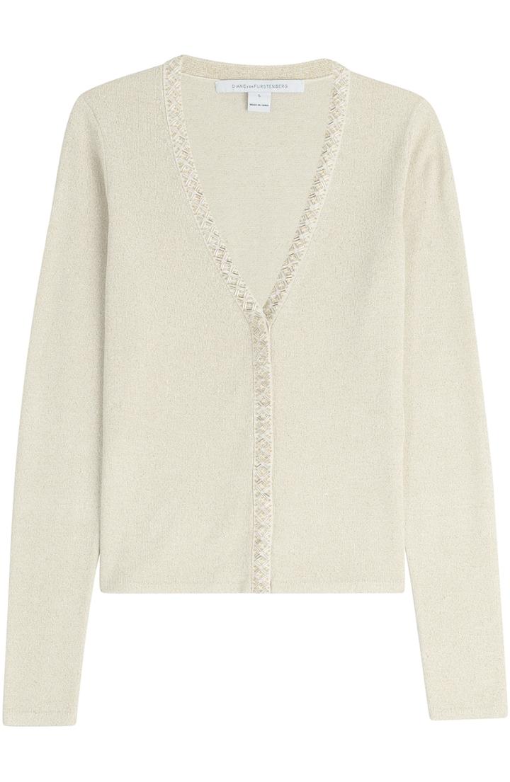 Diane Von Furstenberg Cardigan With Beaded Neckline