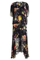 Preen By Thornton Bregazzi Preen By Thornton Bregazzi Leondra Chiffon And Velvet Floral Gown