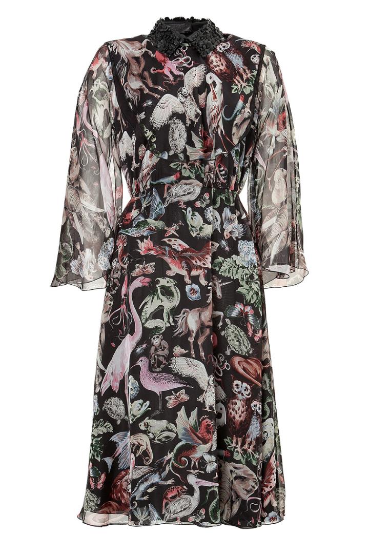 Valentino Valentino Silk Print Dress