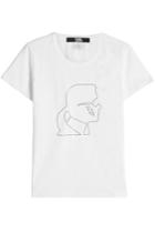 Karl Lagerfeld Karl Lagerfeld Embellished Cotton T-shirt